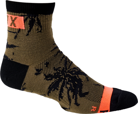 FOX 2021 4" FLEXAIR MERINO SOCK OLIVE GREEN - S/M