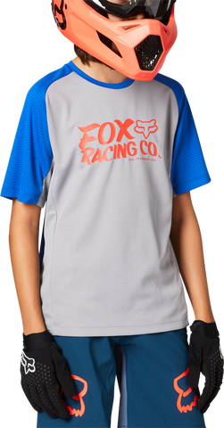 FOX 2021 YOUTH DEFEND SS JERSEY STEEL GREY