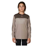 FOX 2023 YOUTH DEFEND LS JERSEY MOCHA