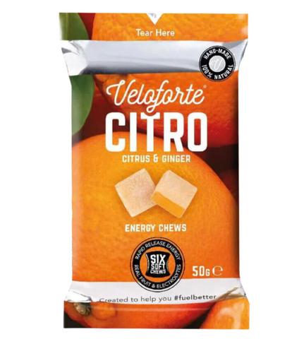 VELOFORTE ENERGY CHEW 50G - CITRUS & GINGER