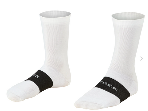 TREK RACE CREW CYCLING SOCK WHITE