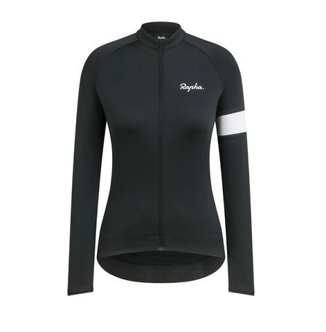 RAPHA W'S CORE LONG SLEEVE JERSEY BLACK