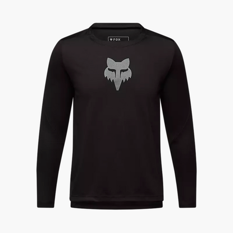 FOX 2025 YOUTH RANGER LS JERSEY FOX HEAD BLACK