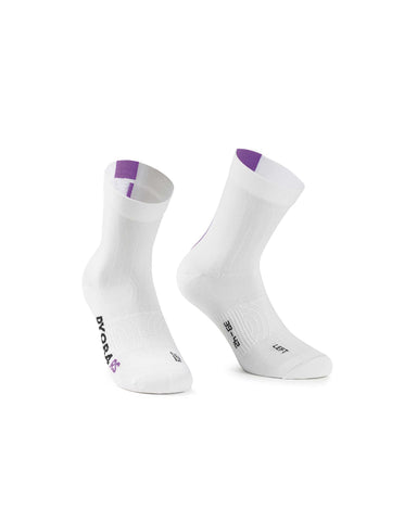 ASSOS SOCKS DYORA RS WHITE VIOLET - SIZE 0