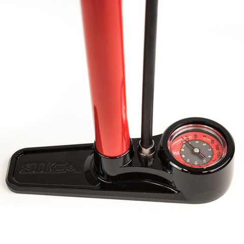 SILCA PISTA FLOOR PUMP RED 220Psi