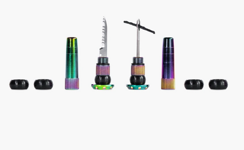 MUC OFF STEALTH TUBELESS PLUGS - IREDESCENT