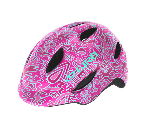 GIRO SCAMP YOUTH HELMET PINK FLOWERLAND